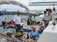 members on yacht